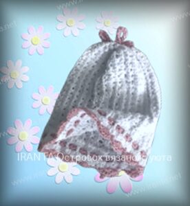 Комплект для девочки "Розовые лепестки": кардиган и шапочка-бини